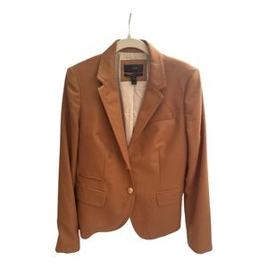 J. Crew Women's 100% Wool  Brown school boy Blazer with Gold Buttons